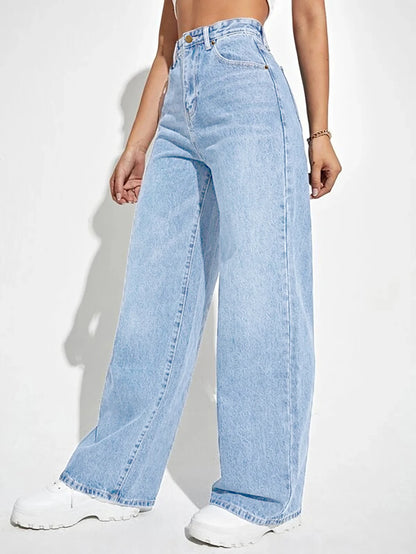 2025 new women's Mid-low baggy jeans