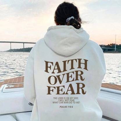 Premium Faith Over Fear Christian Hoodie